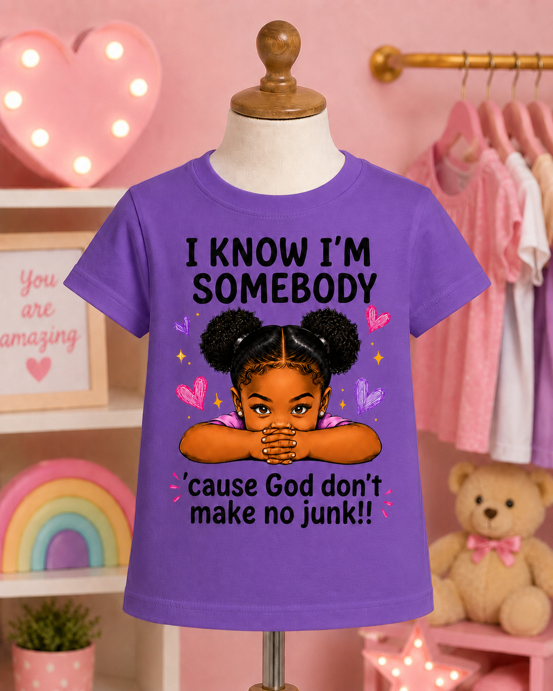 I know I'm somebody Girls Graphic Tee