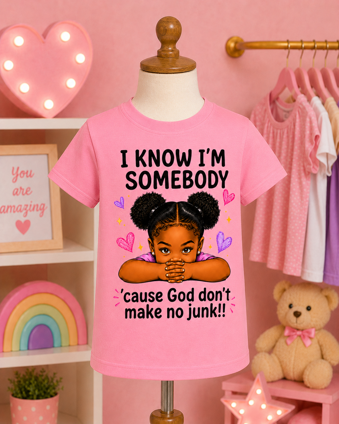 I know I'm somebody Girls Graphic Tee