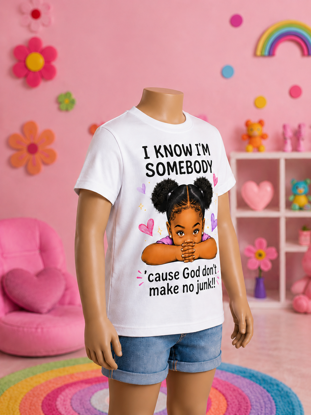 I know I'm somebody Girls Graphic Tee