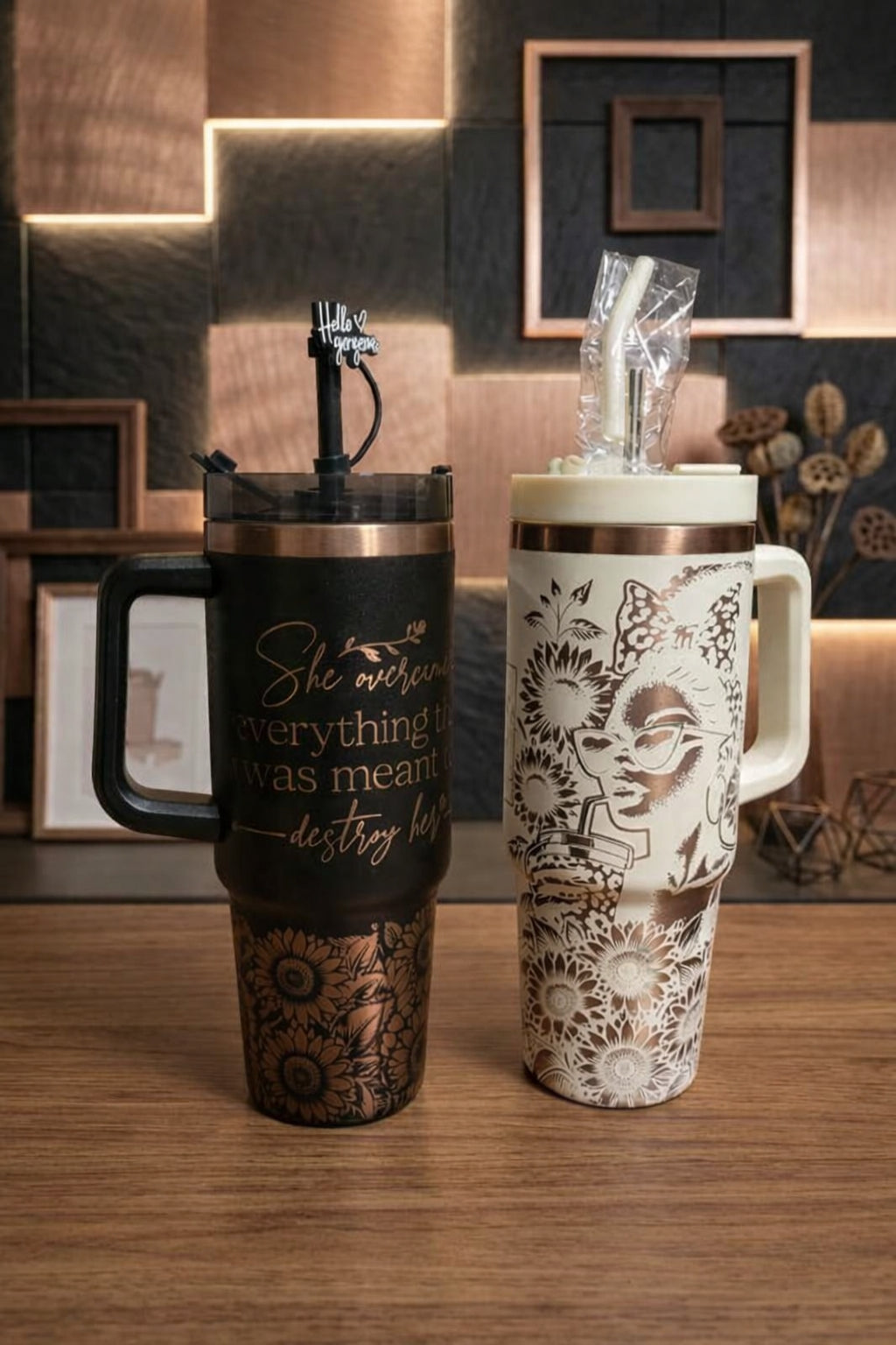 Cream 30oz Tumbler – Custom Engraved Encouragement Message